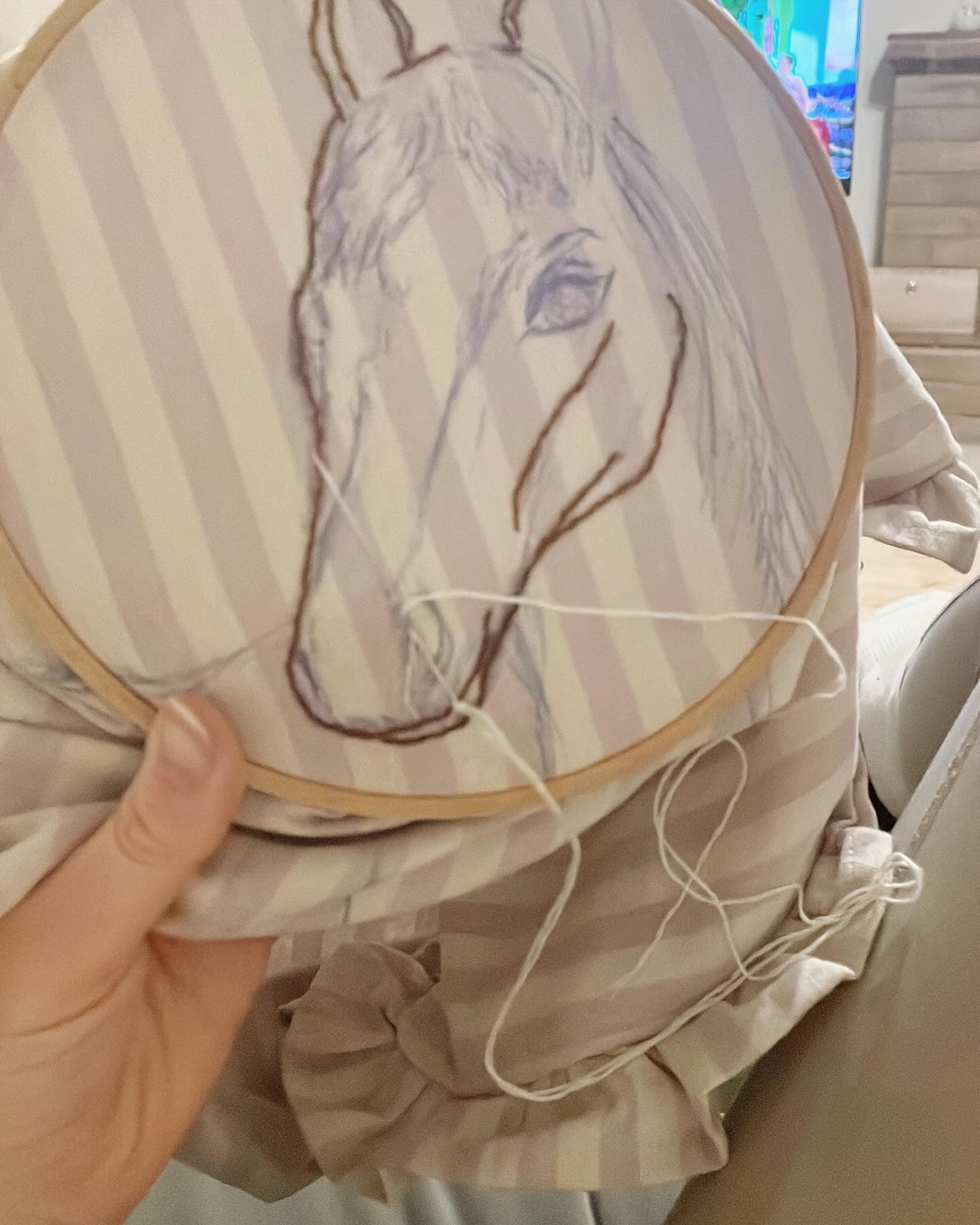 Pet Portrait Hand Embroidered Cushion